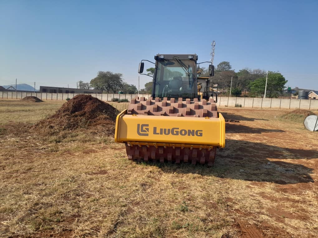 LiuGong roller compacting construction site